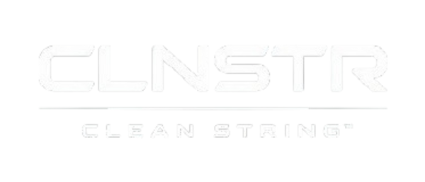 CLNSTR Clean String logo for premium guitar string cleaning tools